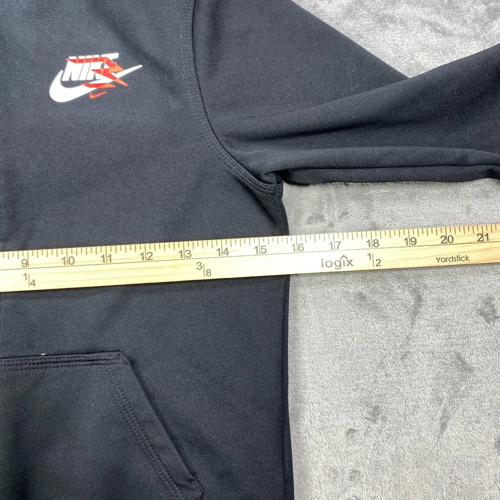 Nike Therma Fit Hoodie Youth Small 8-10 Black Fleece Lined Sweatshirt Full Zip